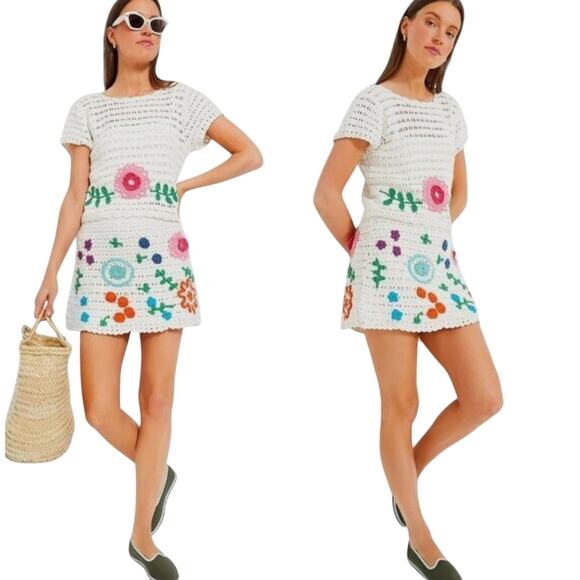 New Love the Label Tuckernuck Leighton Skirt Crochet Floral Large 2297-28 - Picture 6 of 16